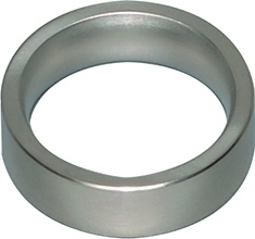 Anneau en acier inoxydable, diamètre extérieur plat, largeur 8 mm, taille de bague 54